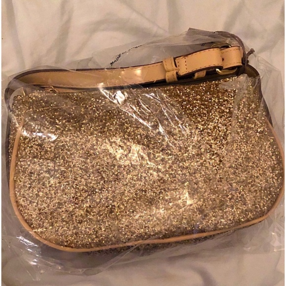 Cross Body Bag Cross Body Purse Gold Glitter NWT - Picture 4 of 16
